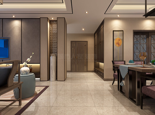 「西安」汇通太古城150㎡中式风格，大城小院里的传统情怀