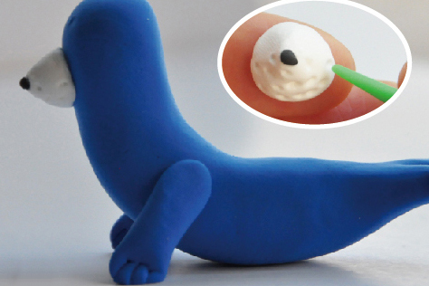 粘土制作海狮模型,用超轻粘土做呆萌的的小海狮