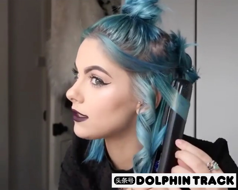 法式珍珠发带短发编发教程,适合中短发的编发ins