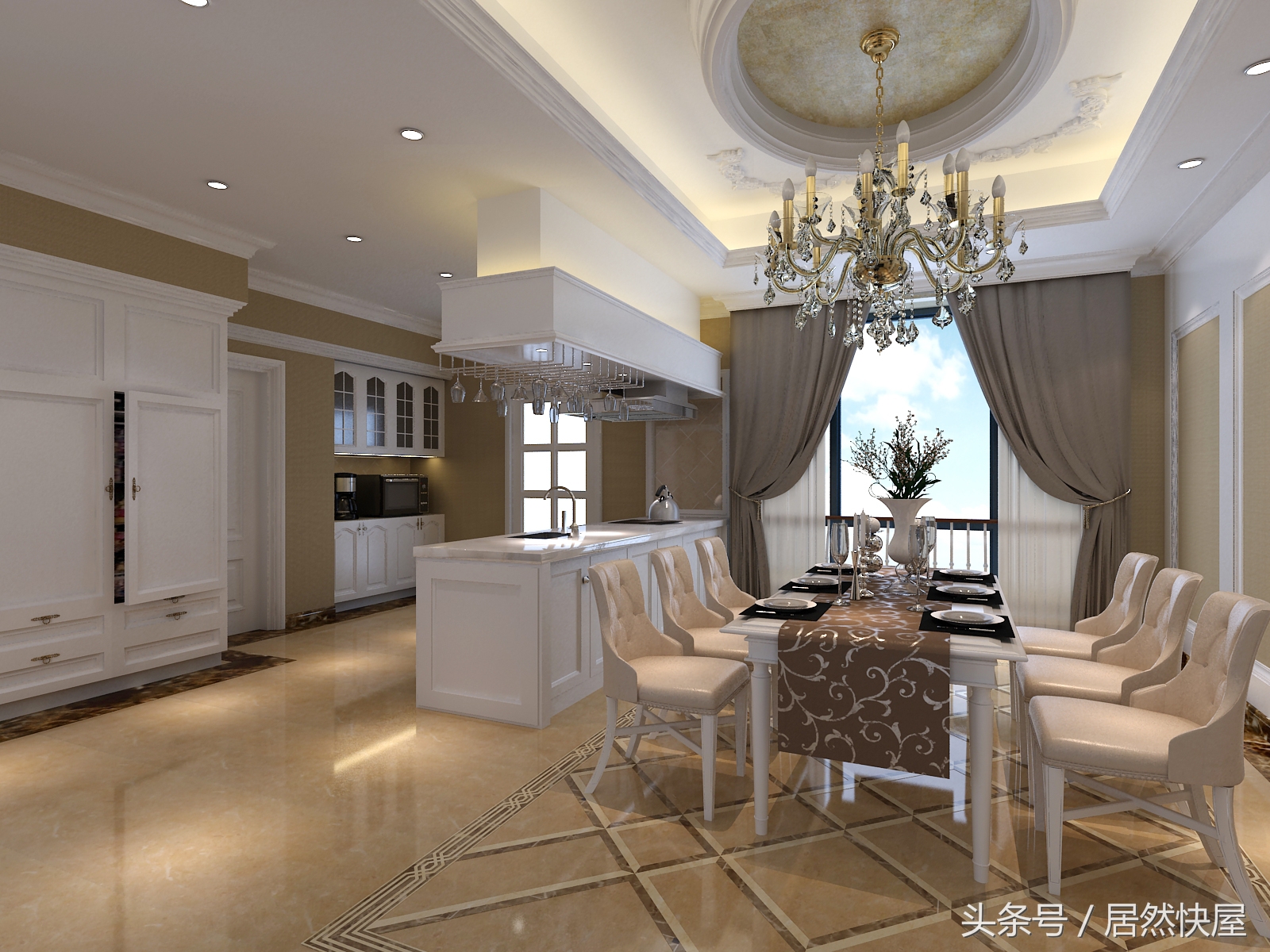 这家业主是蒙古族，格外喜欢石材，看看设计师怎样满足他的需求的