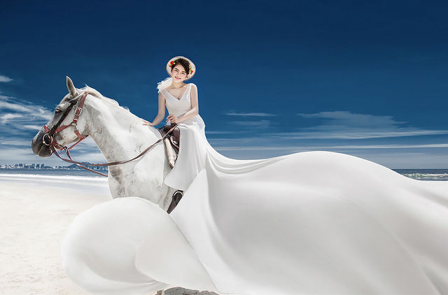 海景婚纱照如何修出高级感,海景婚纱照的特点