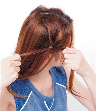 气质型中长发刘海造型,气质刘海发型教程