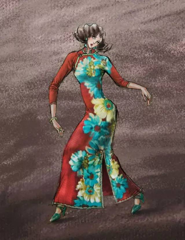 金陵十三钗玉墨旗袍造型,复古旗袍妆金陵十三钗