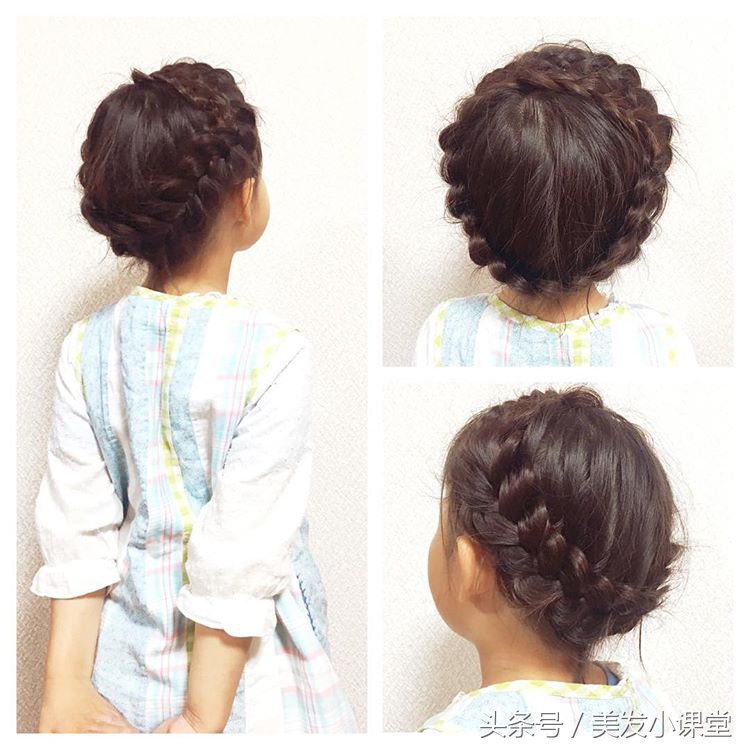 适合戴皇冠的儿童编发简单漂亮,儿童编发小视频3-5岁简单