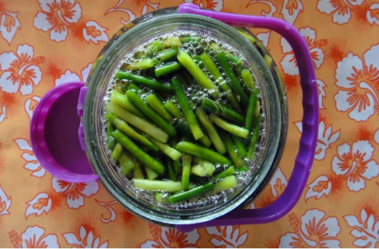 蒜苔老了是什么样的,蒜苔老嫩