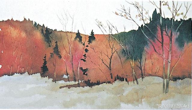 从一片树叶到一片树林,大树的树干画法步骤