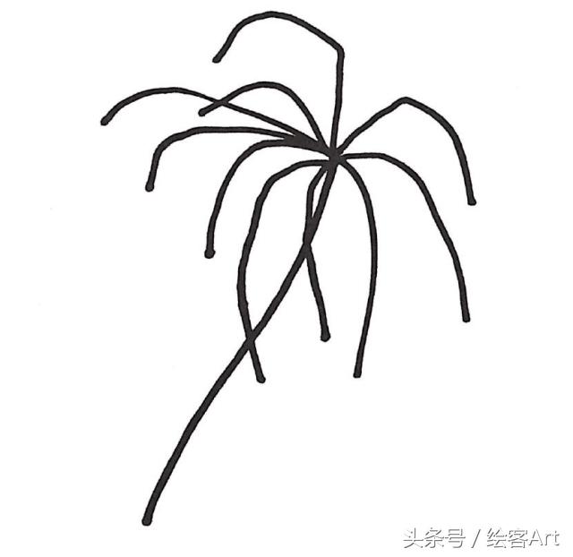 从一片树叶到一片树林,大树的树干画法步骤