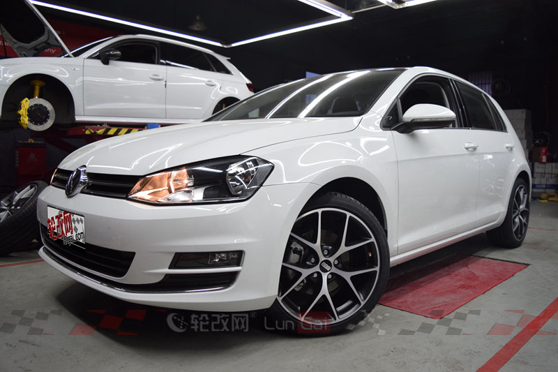 高尔夫7.5r-line17寸轮毂改装案例,高尔夫改装19寸bbs轮毂
