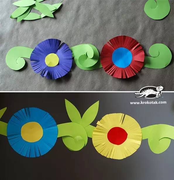 花环贺卡diy,幼儿园花朵卡纸手工贺卡