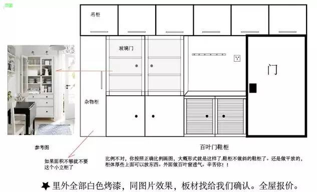她改了两扇门，将家装成网图中的模样