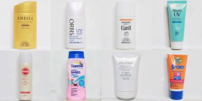 防晒大比拼,防晒的对比图