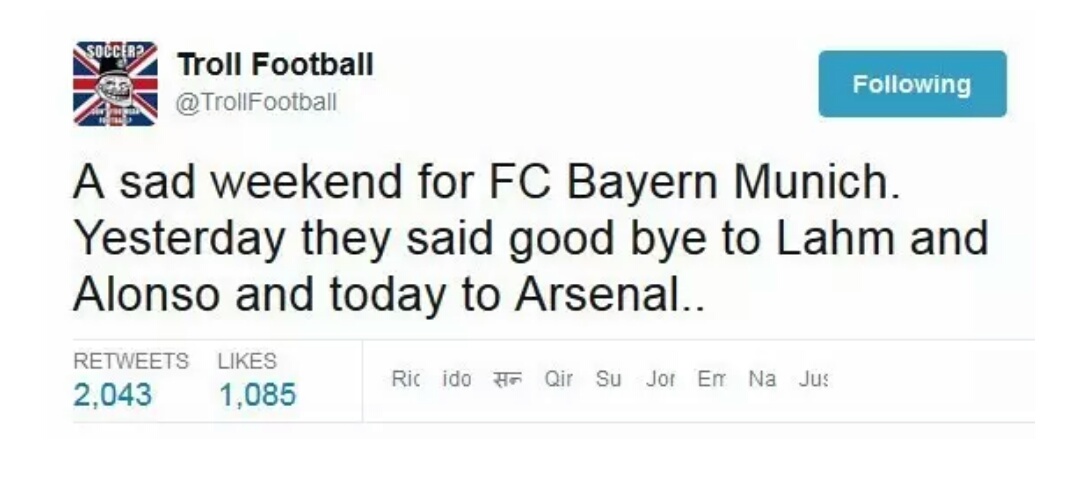 拜仁输掉后球迷心情,拜仁慕尼黑时刻阿隆索