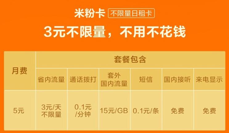 小米米粉卡套餐资费详解,米粉卡解读