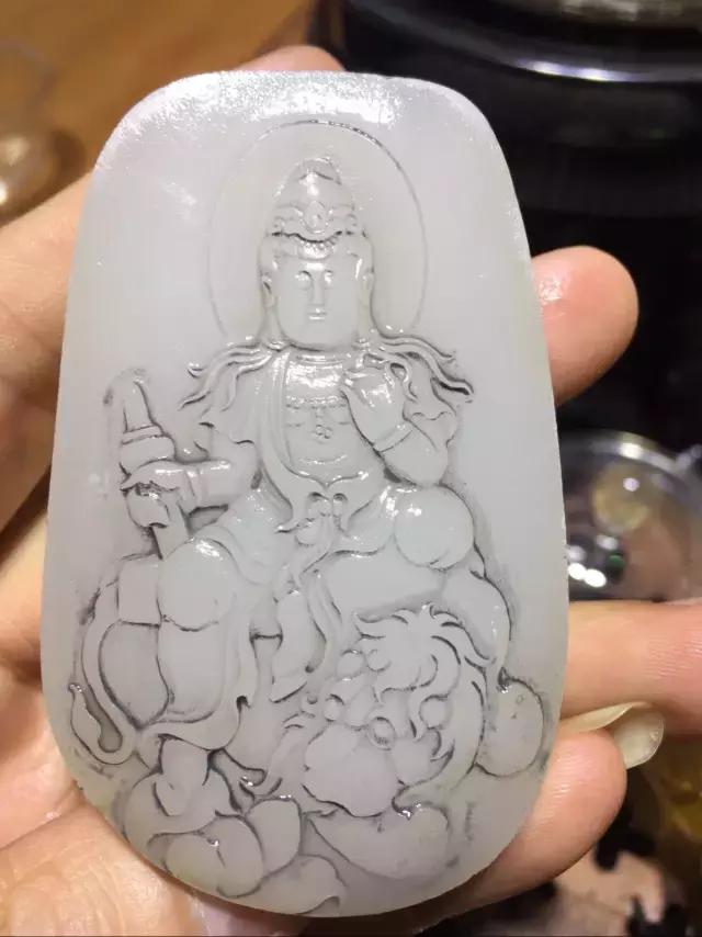 金丝玉雕刻文殊菩萨样板 (和田玉雕刻文殊菩萨图案)