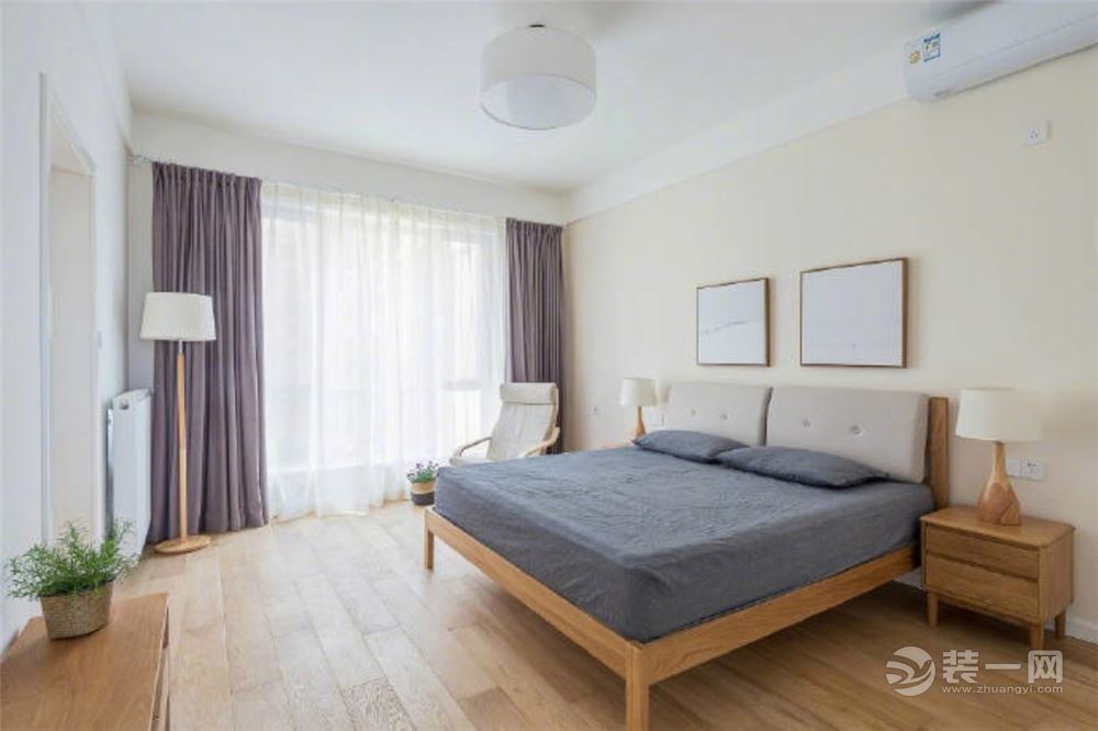 氧气家居！苏州华润橡树湾小区清新环保日系二居设计案例说明
