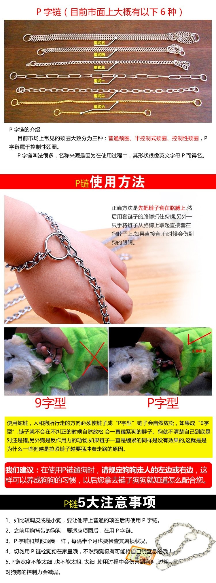 狗狗胸背P链项圈学问大了！快来看看你选的对不对