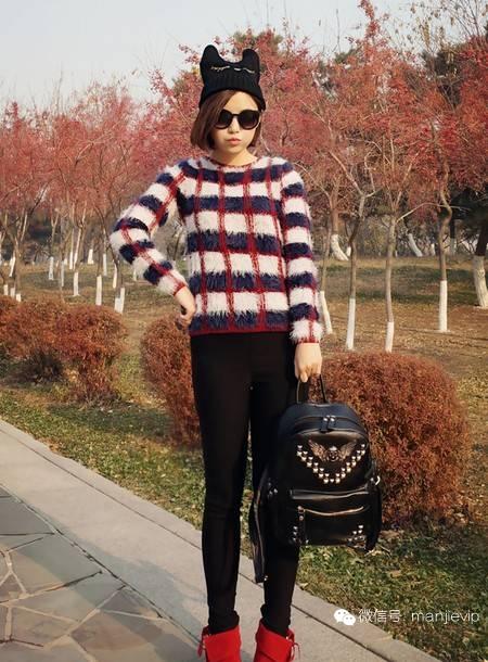 时尚新款韩版毛衣橘色慵懒风,韩版小众简约毛衣黑色通勤