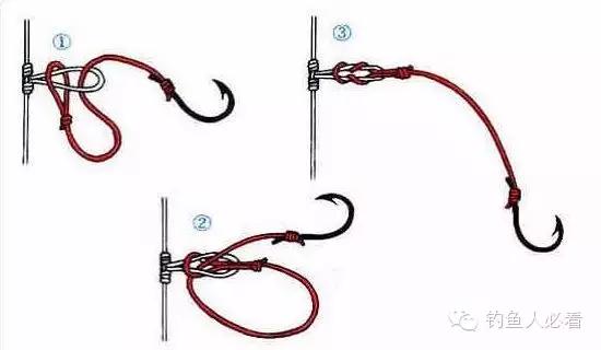 串钩的丁字结绑法图解,海竿t型串钩的绑法图解