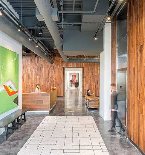 把办公室装修成咖啡店,高级感100平米办公室设计效果