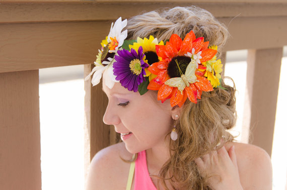 塑料仿真花头饰批发,花环头饰批发工厂哪里有