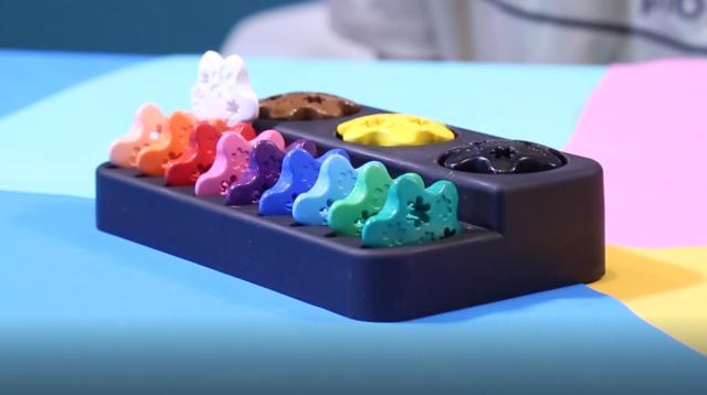 可食用可水洗蜡笔，妈妈不用担心宝宝误食，也不用担心宝宝乱涂乱抹啦