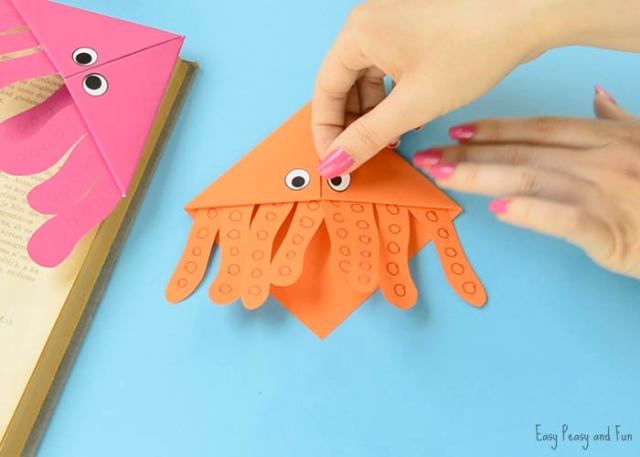 类似折法的边角书签,书签折纸制作幼儿园简单好看