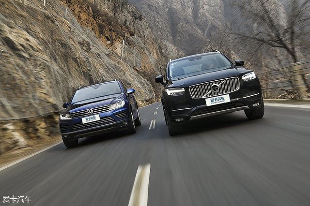 大众途锐对比沃尔沃xc90,大众途锐越野测试xc90