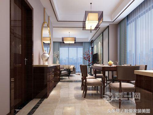 典雅禅韵中式装修效果图,圣世一品中式风格装修