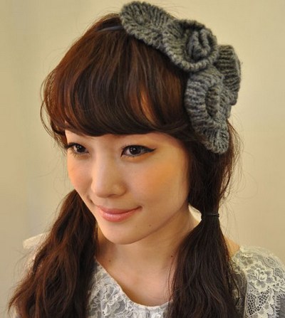 干练简约花苞头扎法教程,长直发凌乱花苞头扎法