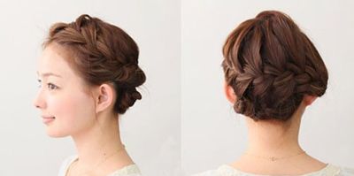 齐肩短发盘头发的简单方法,烫的齐耳短发怎样盘好看
