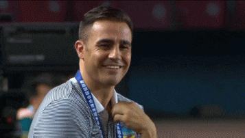 权健开球,卡纳瓦罗天津权健一字开球