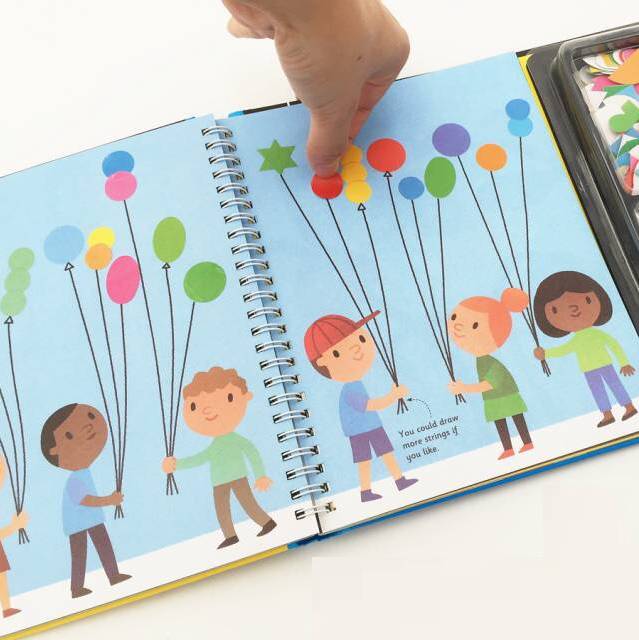 「原版补团」高颜值进*爆口**品:Usborne贴纸书+手指画套装BQ问答卡