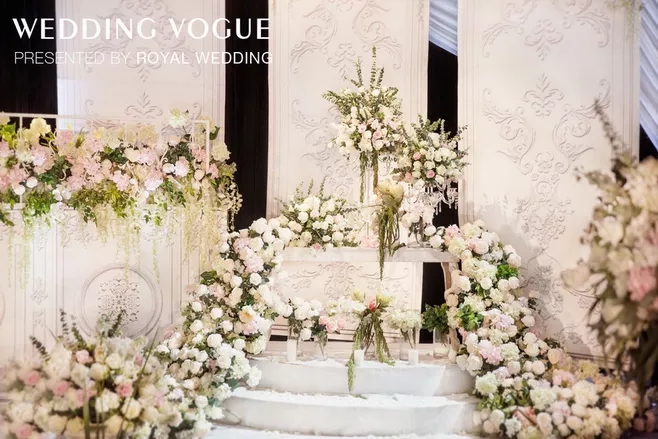 户外婚礼场景布置效果图,红色系婚礼户外布置场景