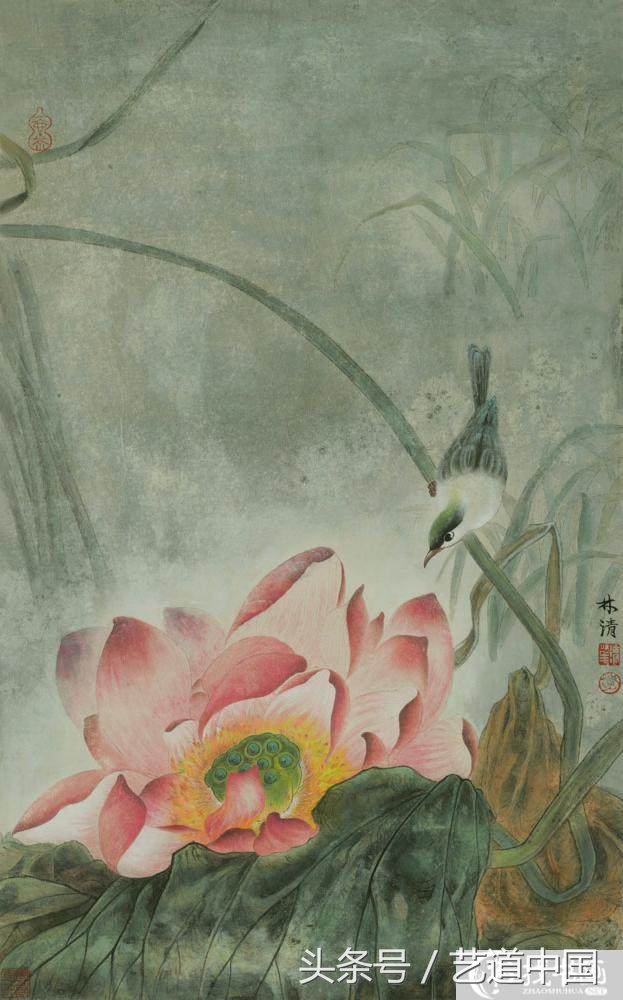 非学院派画师,画师画的荷花有多美