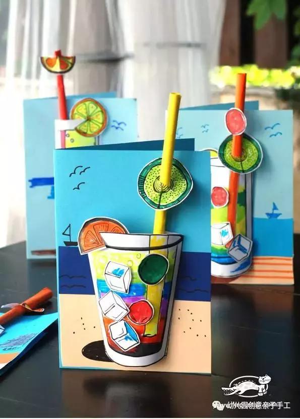 幼儿园简单卡纸小贺卡,卡纸贺卡幼儿园手工