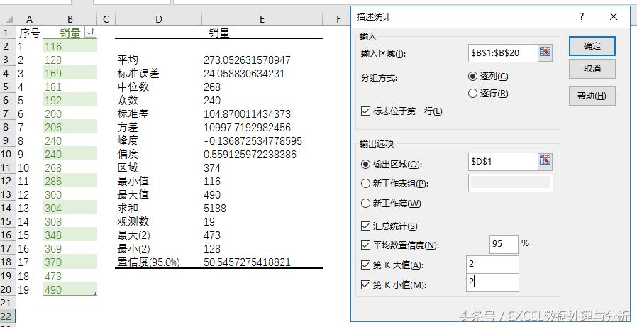 excel描述性统计表显示英文,excel描述性统计分析的优缺点
