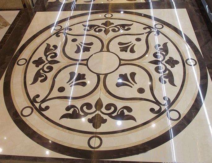 地面拼花瓷砖效果图大全集,2020最流行客厅地面瓷砖拼花图案