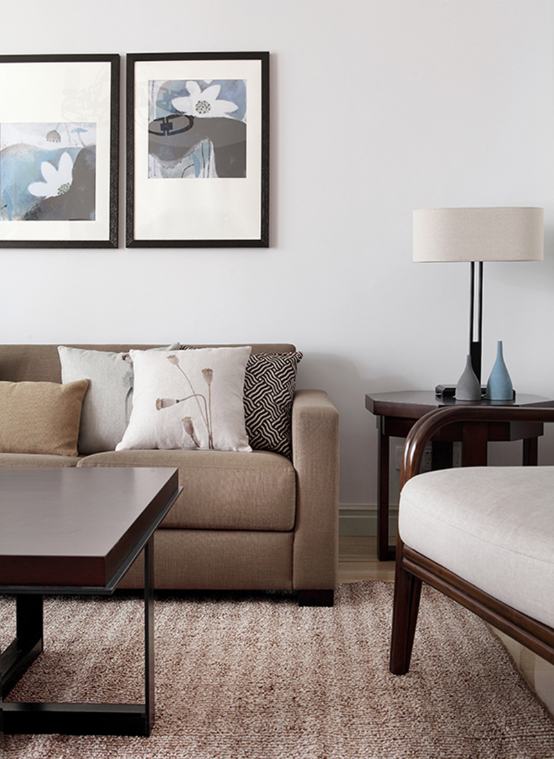 清新淡雅中的禅韵，无锡尚锦城，109平简约中式实景，半包6万