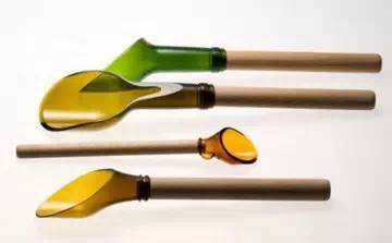 红酒瓶改造花瓶画,红酒瓶摆件