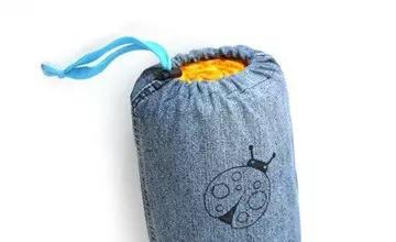 旧牛仔裤改造收纳袋教程,废旧牛仔裤手工改造收纳袋的做法