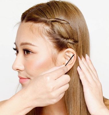 超有个性的几款韩式编发简单易学,半披直发编发教程