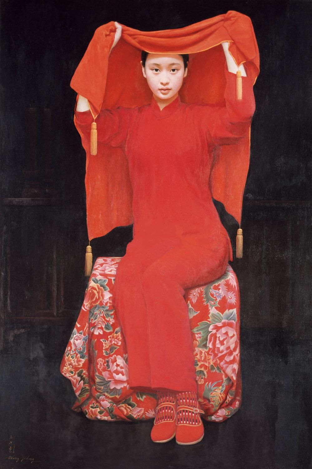 张小玉人物画作品欣赏,中国画家画的一幅特别美的女人画
