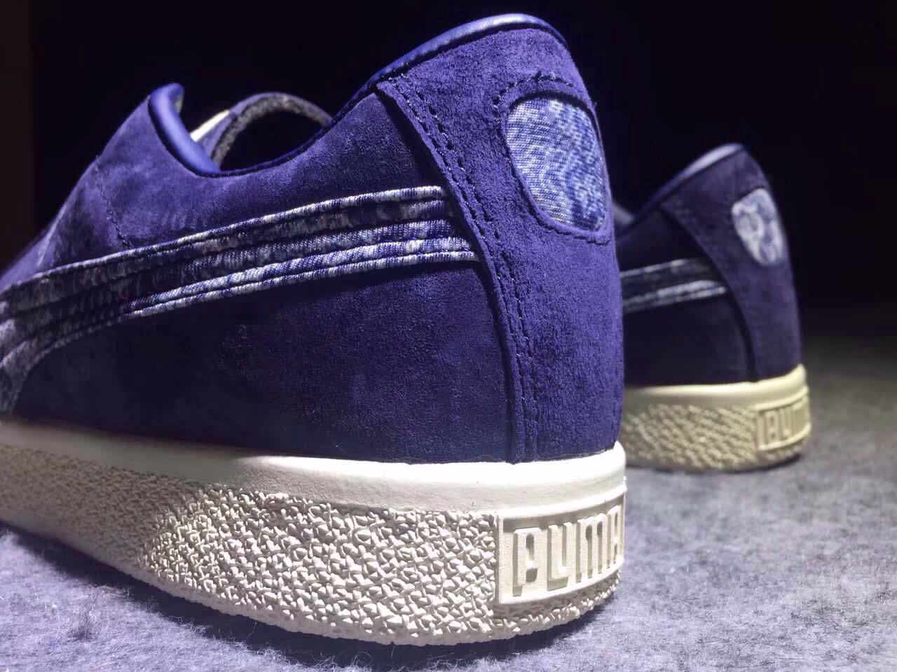 PUMAClyde系列复古板鞋MarineDay深蓝浪花