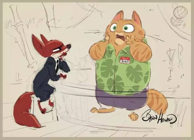 《疯狂动物城》|引爆朋友圈的好玩细节（附表情包和手绘原稿）