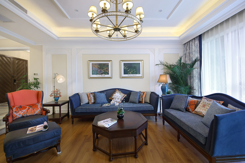 95万打造273平美式四居室，舒适休闲，广州水韵蓝湾装修借鉴