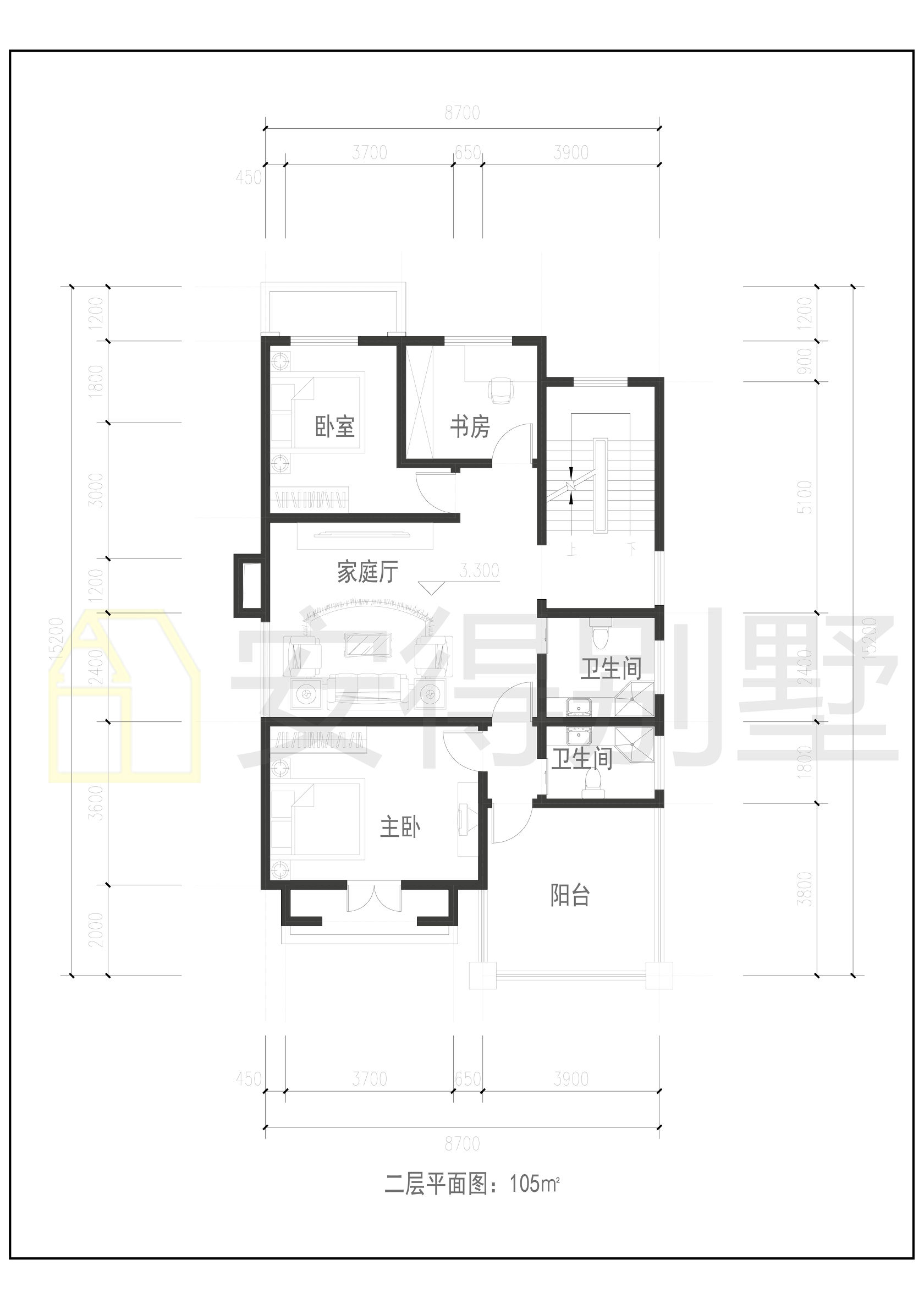 长方形农村两层自建房四合院,农村长方形地块自建房