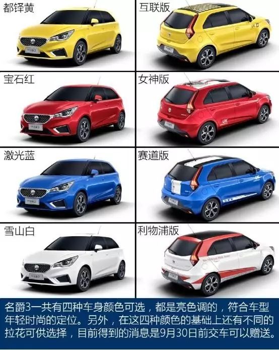 名爵3新车报价及图片,新款名爵3售价