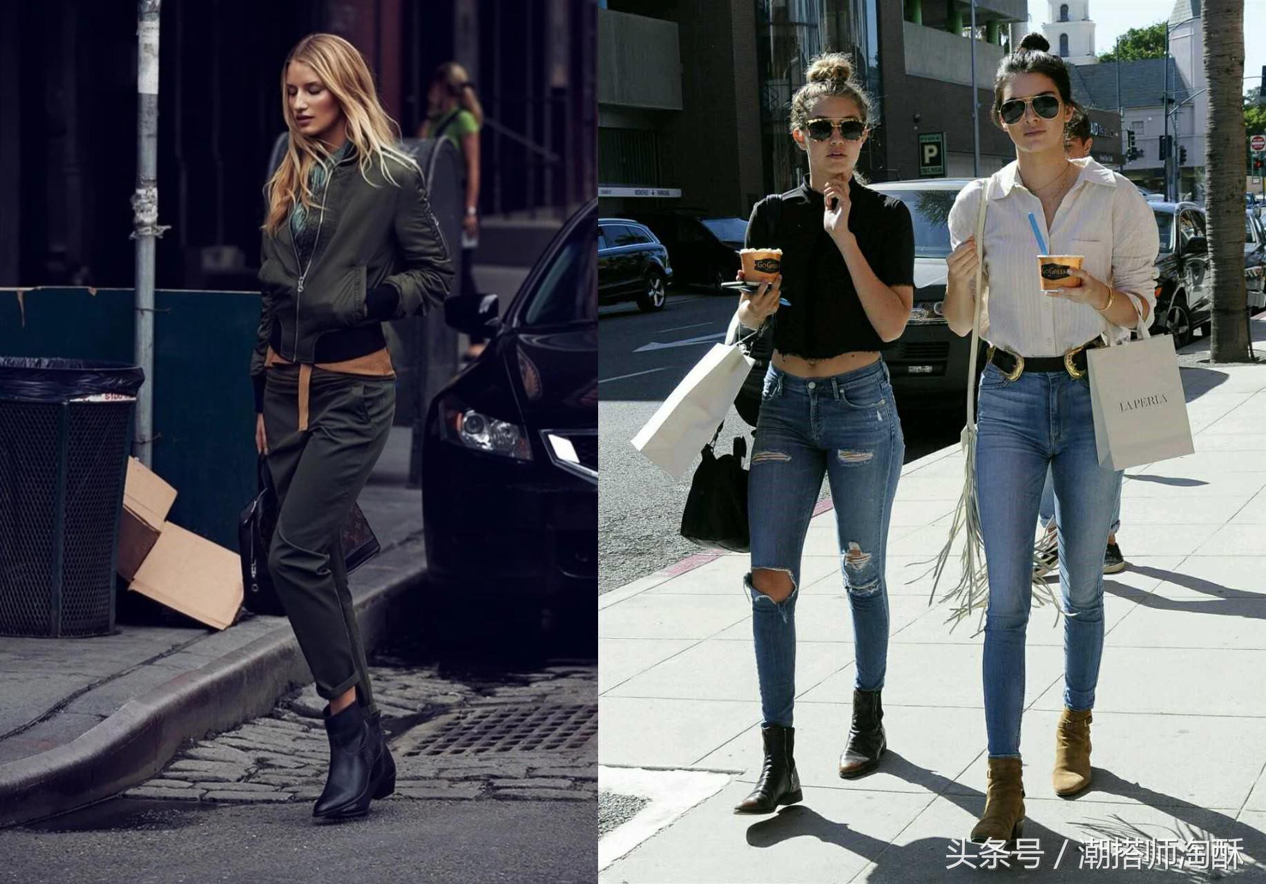 秋季踝靴搭什么裤子,踝靴合集穿搭提升气质又好看