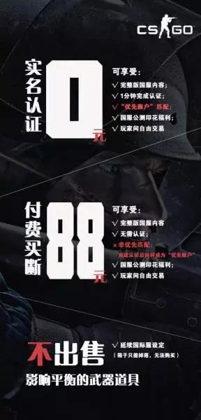 csgo国服免费和付费有什么区别,csgo国服88元付费和免费交易区别