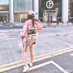 慵懒韩系棒球服,韩范连帽棒球服